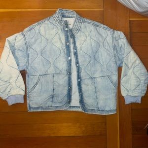 Chambray Shacket Puffer